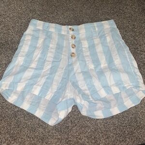 Billabong High Waist Blue and White Nautical Shorts